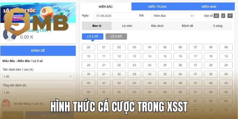 Hình thức cá cược trong XSST