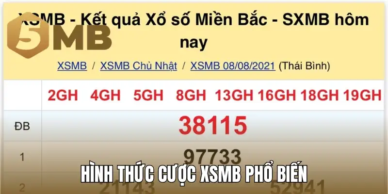 Hình thức cược XSMB phổ biến